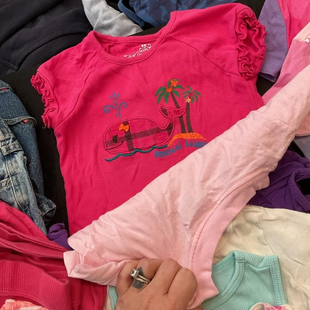 Mixed Brands 23pc Clothes Lot Girls 3T Multicolor Jeans Dress Hello Kitty PJs